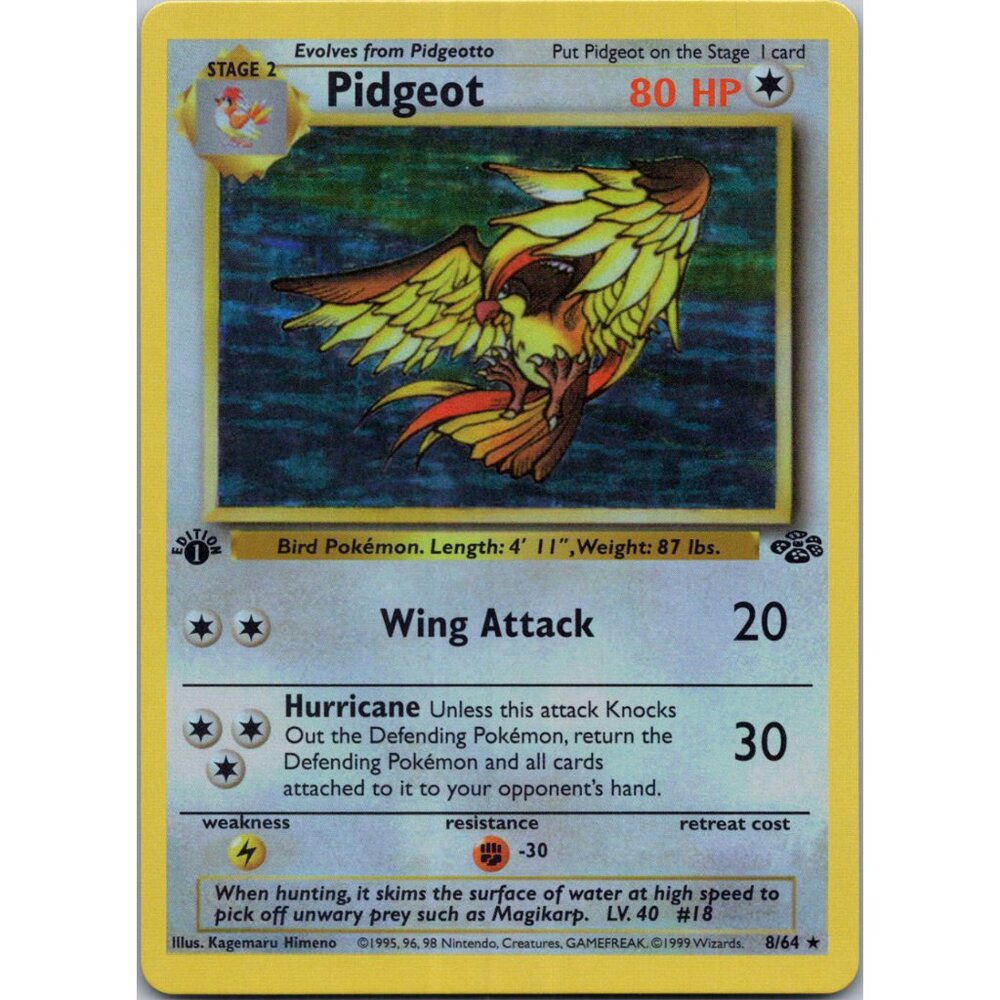 Pidgeot Jungle 1st Edition "Reprinted"